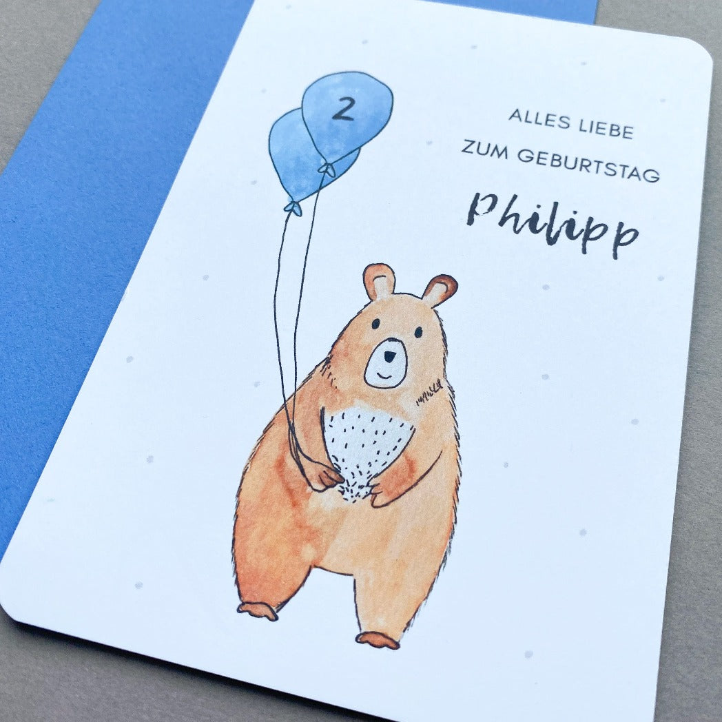 Glückwünsche zum Geburtstag mit Karte