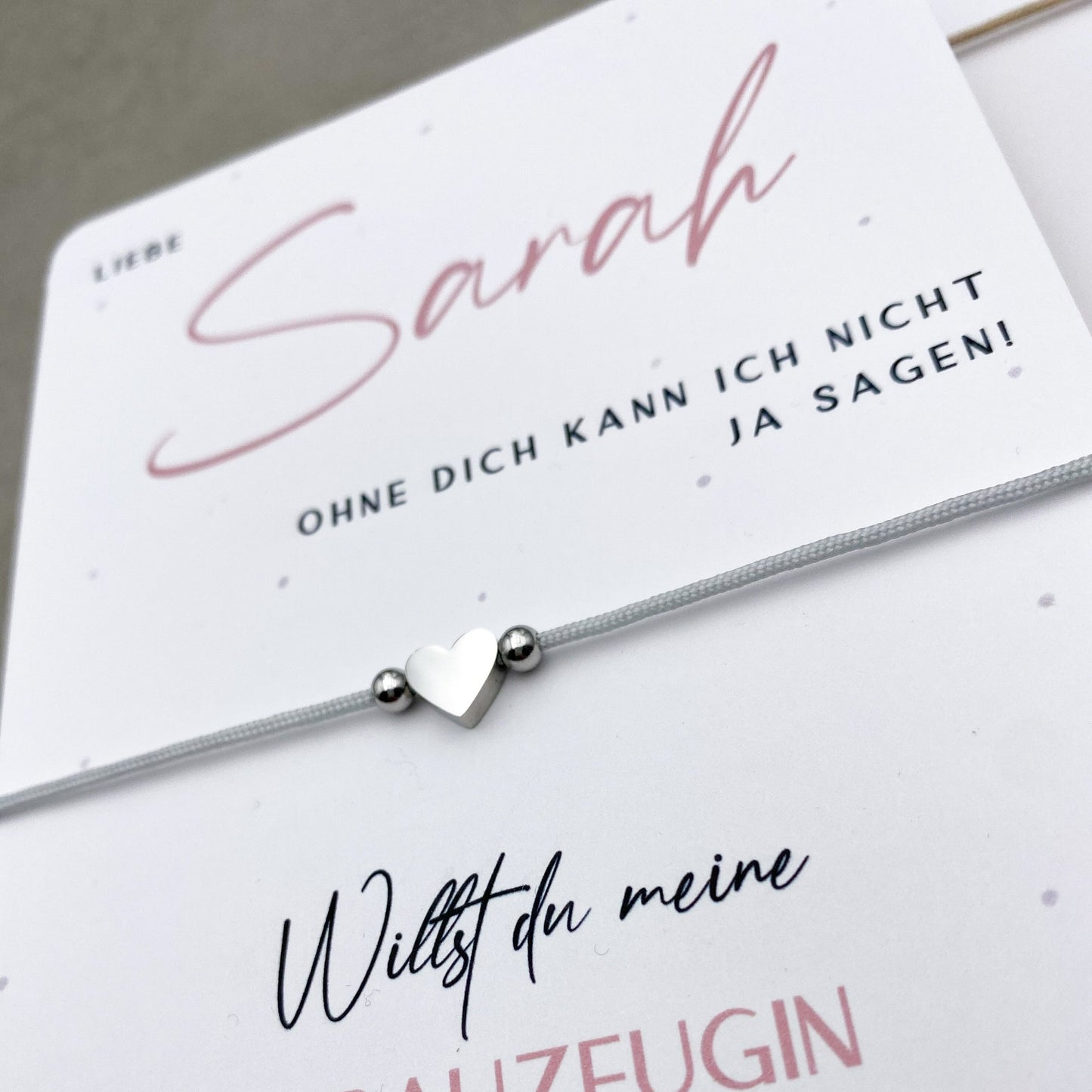 Geschenk Patentante fragen - Armband mit Herz