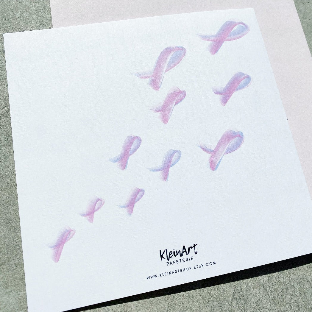 Karte zur Taufe mit rosa Fischen, handlettering