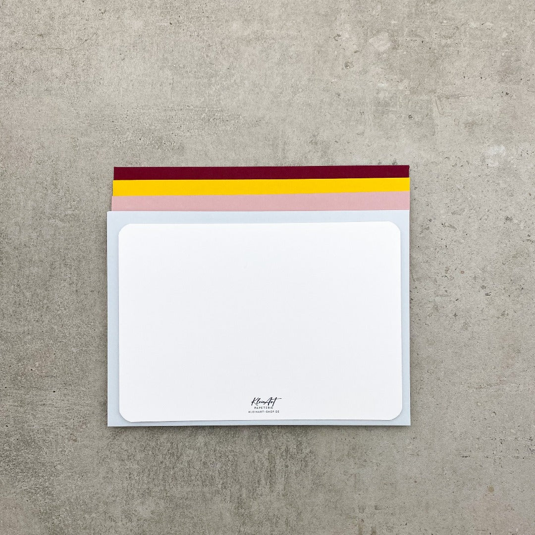 Postkarte personalisierbar mit runden Ecken und fabigem Umschlag - KleinArt