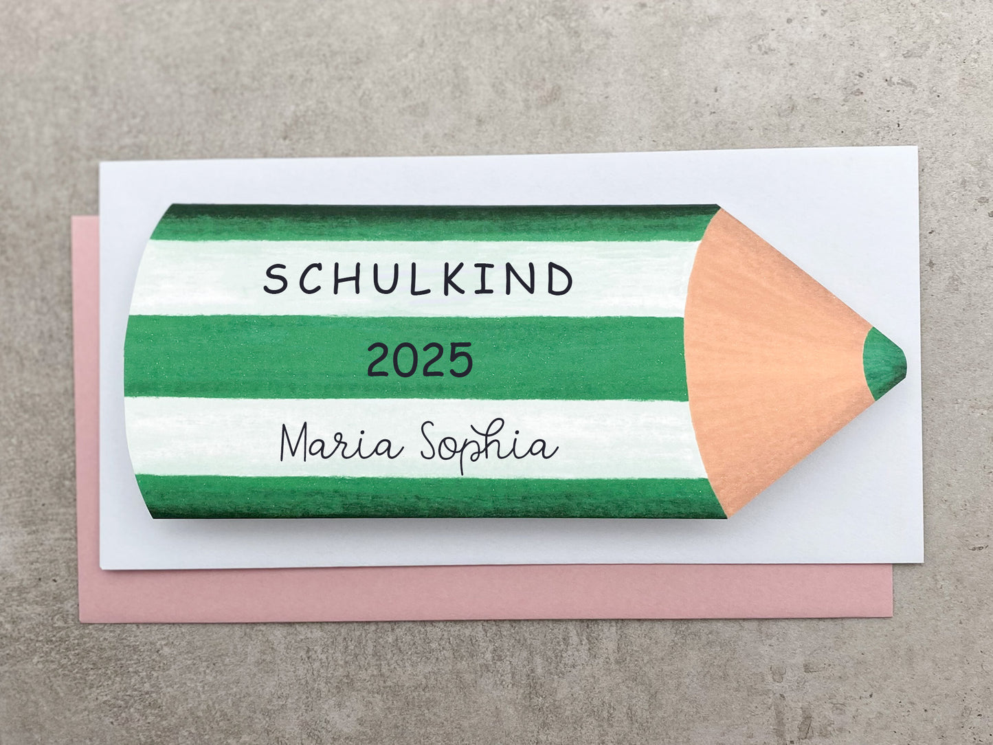 Karte zur Einschulung Stift