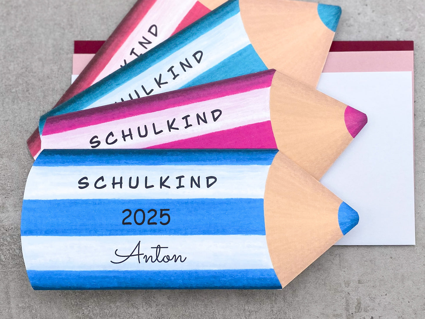 Karte zur Einschulung Stift