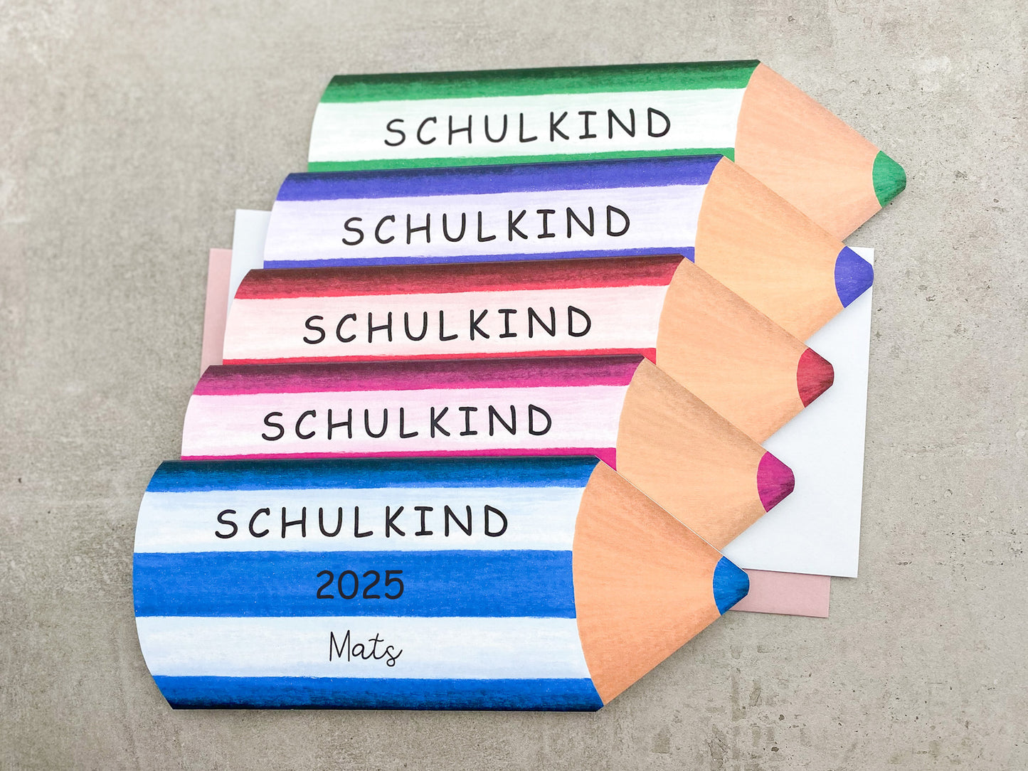 Karte zur Einschulung Stift