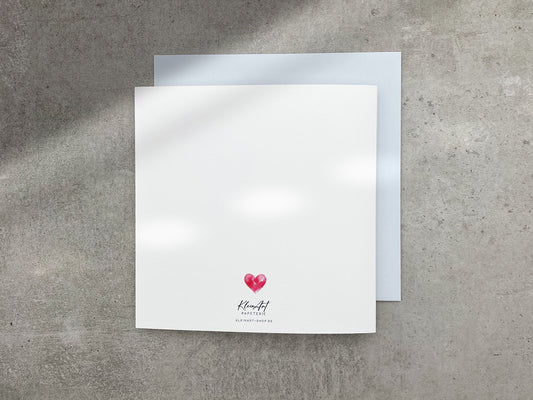 Moderne Karte zur Firmung im schwarz-weiß Stil mit rotem Herz