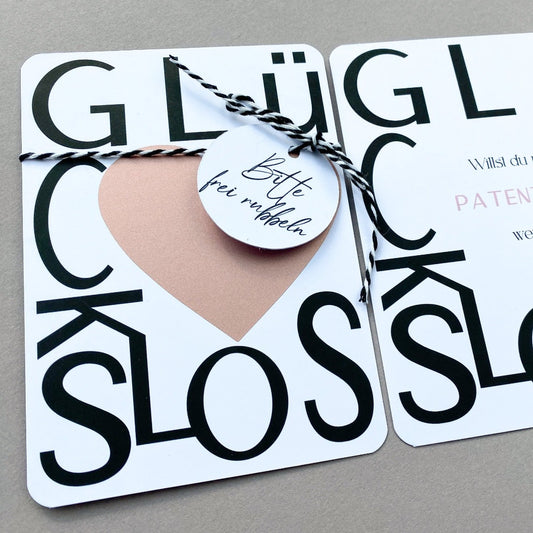 Glückslos "Willst du meine Patentante werden?" Grußkarten KleinArt