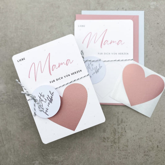 Gutschein Muttertag mit rosa Rubbelherz